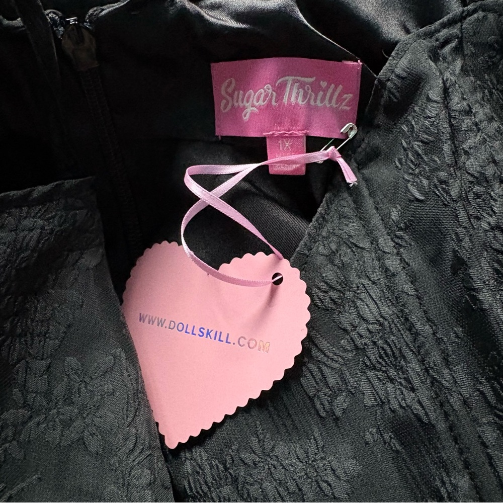 Sugar Thrillz Black Bow Bustier Dress - Picture 3 of 5